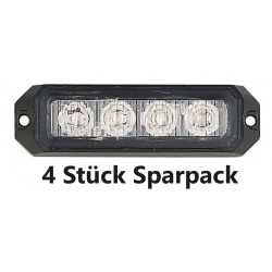 Sparpack 4 x LED Frontblitzer orange 12/24V ECE R65 R10 IP67